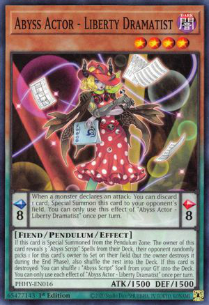 Abyss Actor - Liberty Dramatist | PHHY-EN016 | 1st Edition | Photon Hypernova