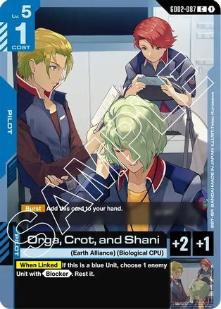 Orga, Crot, and Shani | GD02-087 | C | Normal | Dual Impact