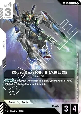 Gundam Mk-II (AEUG) | GD02-071 | R | Holofoil | Dual Impact