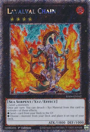 Lavalval Chain (Platinum Secret Rare) | RA04-EN162 | 1st Edition | Quarter Century Stampede