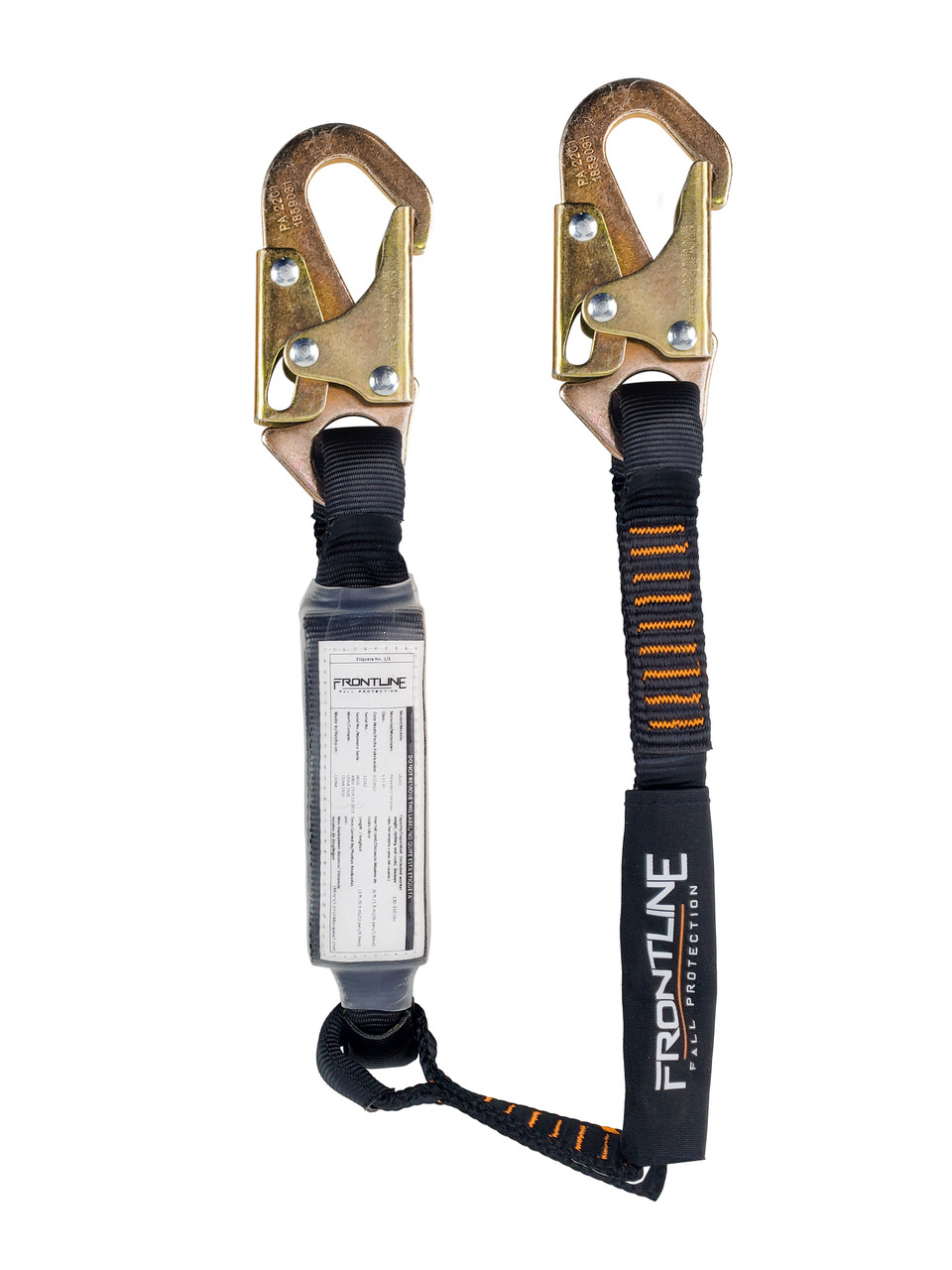 Frontline LIS31S Combat™ 3' Single Leg Snaphook Lanyard with Internal Shock  Absorber