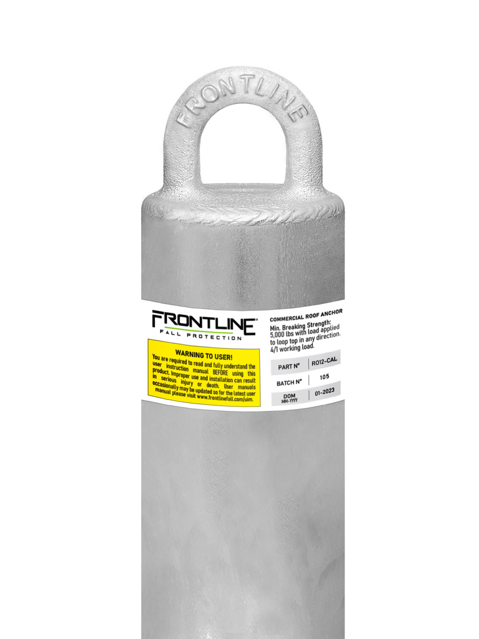 Frontline Commercial Backer Plate - 16x16 Galvanized Steel Roofing Anchor Point For Fall Protection (OSHA/ANSI Compliant)