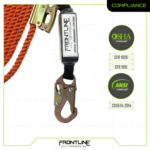 Frontline VLPR3L Premium Vertical Lifeline with Self-Tracking