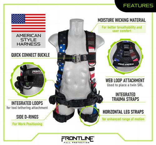 Frontline 110CTB-AM American Style Full Body Harness with