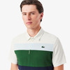 Lacoste Colourblock Polo White/Green/Light Blue