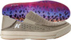 Korkers Men's Leather Fish Moc Rainbow Trout w/Fixed Kling-On Deck Soles, 15