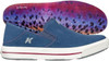Korkers Women's Fish Moc Rainbow Trout, Fixed Kling-On Deck Soles, Blue, Size 6 - Return/Damaged Packaging