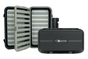 Kingfisher Waterproof Dry Fly Fishing Box with Leaf