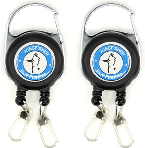 Kingfisher Fly Fishing Double Zinger Retractor, 2 Pack