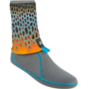 KORKERS I-Drain Neoprene Guard Sock, Deyoung Brown Flank 3.5 mm, Color: Brown Flank Buck, Size: L (FA6401-LG) - Return/Damaged Packaging