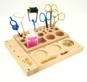 Kingfisher Fly Tying Wooden Tool Station