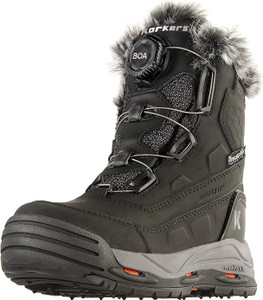 Korkers Women's Snowmageddon with SnowTrac Soles Boots, Black, 9.5