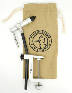  Kingfisher Fly Fishing Rock Creek Rotary Fly Tying C-Clamp Vise 