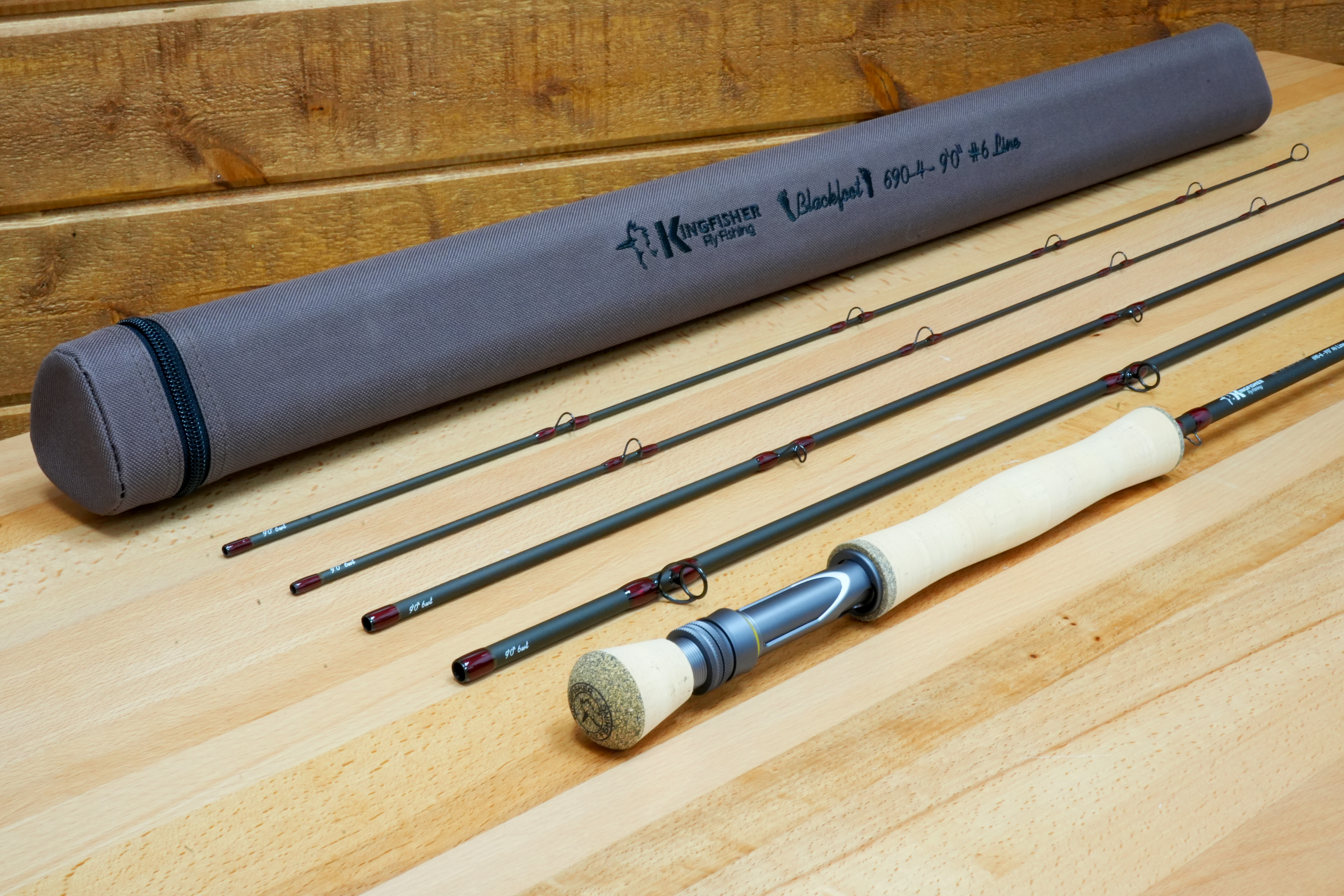 Kingfisher Fly Fishing Blackfoot Streamer Fly Rod 4 Piece - Comes with an ext...