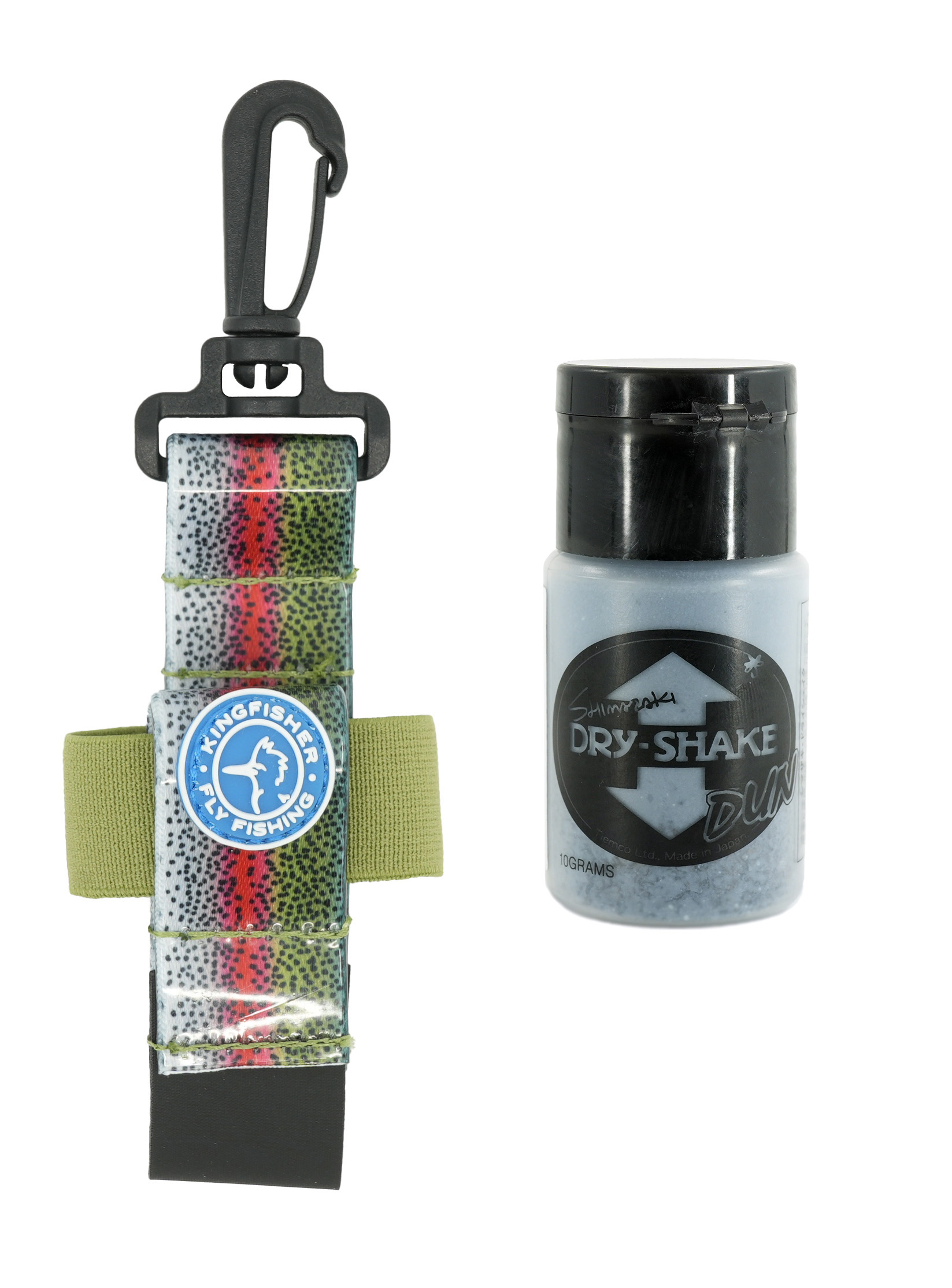 Shimazaki Dry Shake Dun Powder Dry Fly Floatant with Kingfisher Dry Shake Holder - Picture 7 of 7
