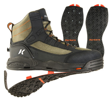 New Mens Korkers FB4810-10 Greenback Felt/Kling-On Sole Wading Boots Sz 13 KORKERS Greenback Kling-On Soles Wading Boots FB4810 main image 3