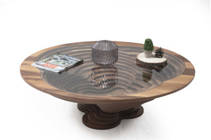 Round Glass Top Coffee Table #157