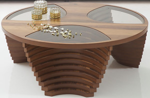 Round Glass Top Coffee Table #140