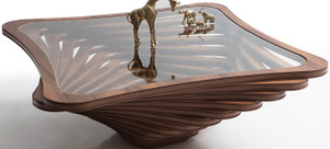 Square Glass Top Coffee Table #153