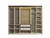 Piano Queen Bed, 2 Nightstands, Dresser and Mirror