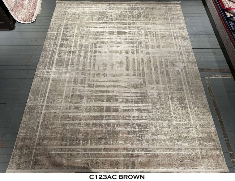 Bamboo Silk Rug Collection - C123AC BROWN