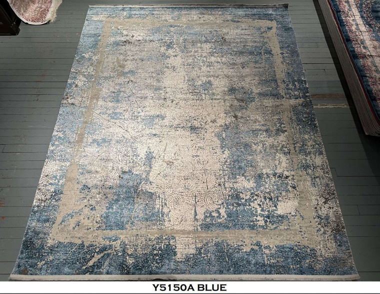 Bamboo Silk Rug Collection - Y5150A BLUE