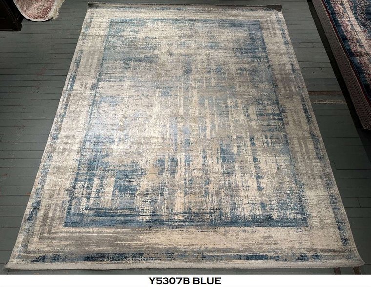 Bamboo Silk Rug Collection - Y5307B BLUE