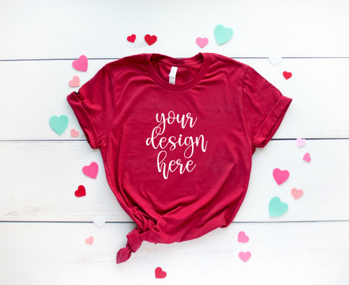 Style #5 Valentine Tee Bella Canvas 3001 Unisex Mock Up/Flat Lays DIGITAL FILES