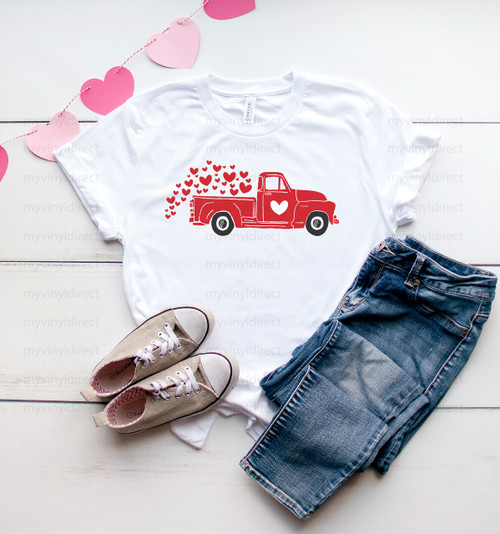 Red Truck & Hearts | Sublimation Transfer