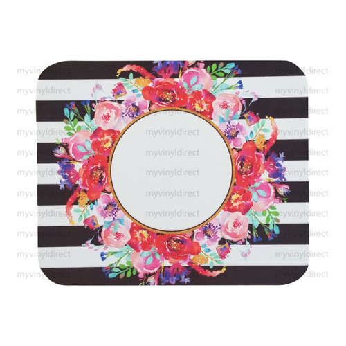 Floral & Stripes Mouse Pad