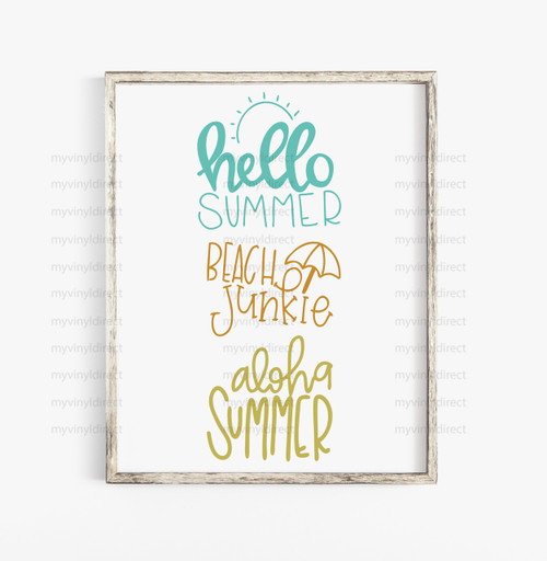 Summer Fun Hand Lettered | 3 Designs | Digital Cutting Files