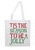 Tis the Season Digital File shown applied to a tote with our easyweed heat transfer vinyl.