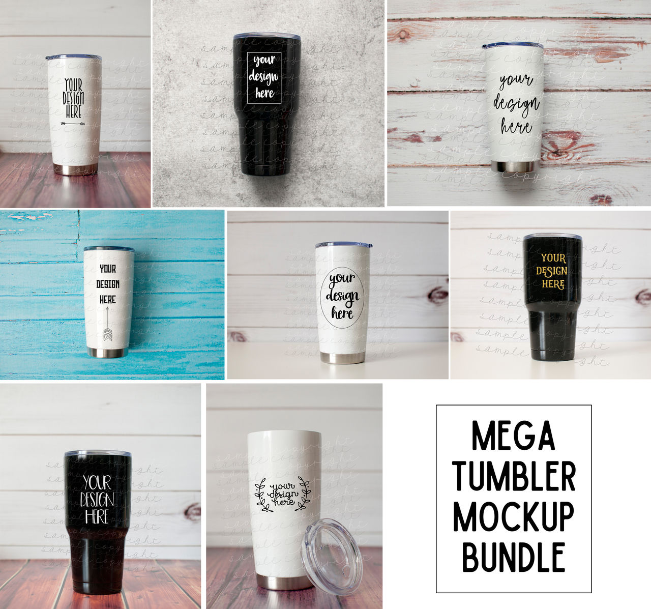 Download Mega Tumbler Mock Up Bundle