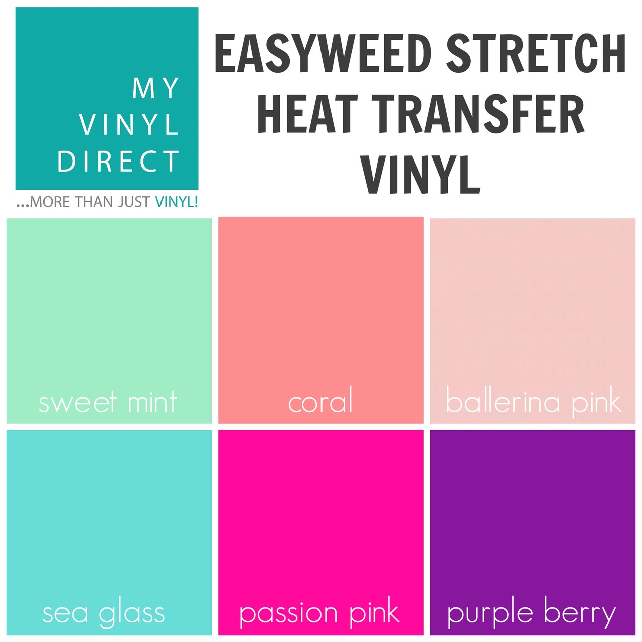 Pick 12 Pack: Siser EasyWeed Heat Transfer Vinyl Sheets