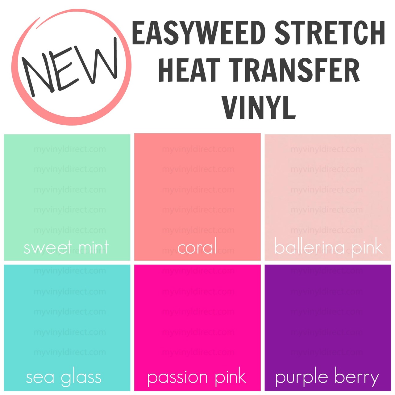  Siser EasyWeed Stretch Heat Transfer Vinyl HTV for T