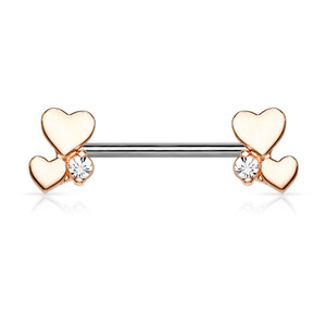 Cluster Hearts Nipple Ring