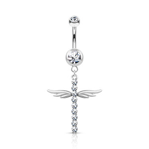 Cross with Wings Dangle