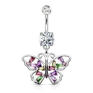 Multicolor Butterfly Dangle