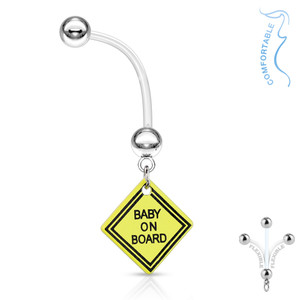 Baby on Board Pregnancy Belly Ring