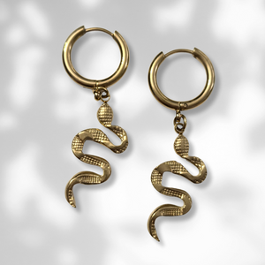 Snake Hoop Earrings