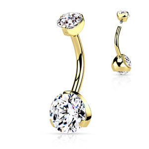 Gold Prong Set Fancy