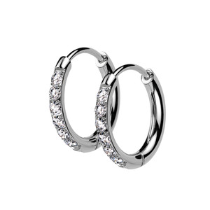 Gem Hoop Earrings Gem Hoop Earrings
