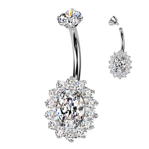 Titanium Oval Belly Ring