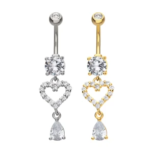 Hollow Heart Dangle