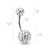 Crystal Ball Belly Ring