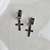 Cross Hoop Earrings
