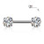 Prong Set Gem Nipple Ring