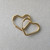 Gold Heart Hoop Earrings