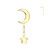 Threadless Gold Moon and Star Dangle