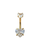 Gold Prong Set Double Heart Fancy